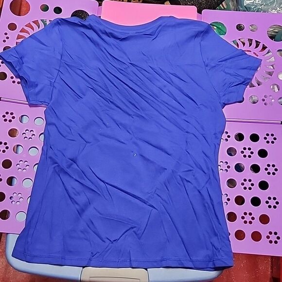 Live Life in full bloom Royal Blue floral tee shirt size S 2-4 M 6-8 XL 12-14 - Picture 6 of 8
